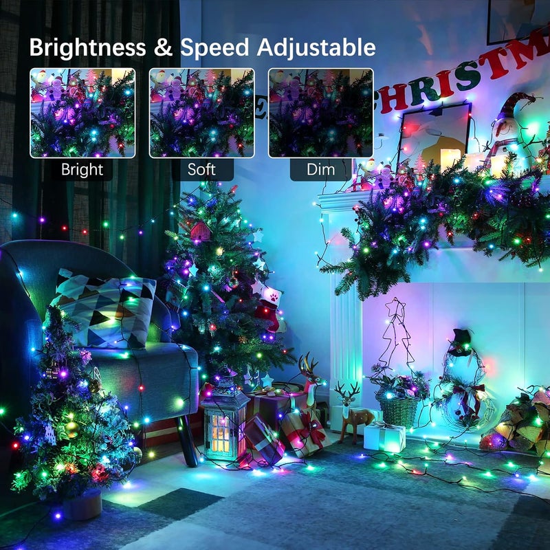 Joomer Color Changing Christmas String Lights,164FT 500 LED RGB LED String Lights Outdoor Fairy Twinkle Tree Light with Remote Timer Plug in for Room Indoor Wedding Party Christmas Decorations - Image 4